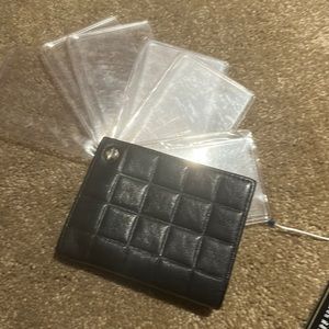 Chanel Black leather credit card holder